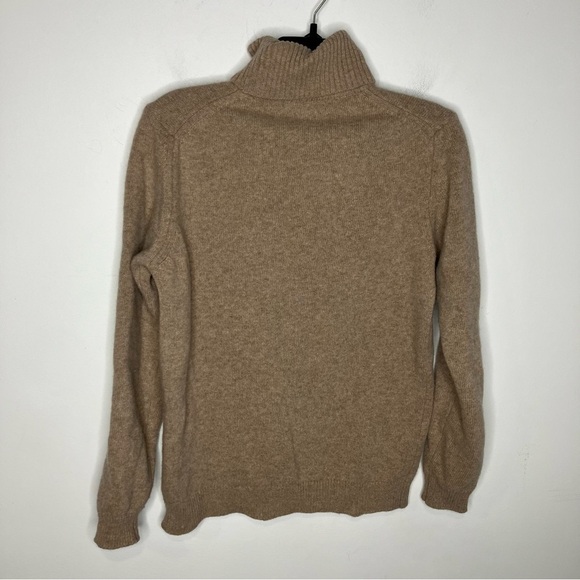 Wool Overs oatmeal 100% lambswool turtleneck sweater size medium - Picture 6 of 7